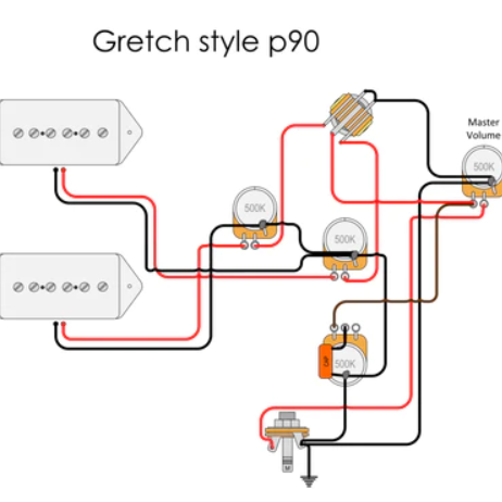Gretch Style P90 Wiring Diagram