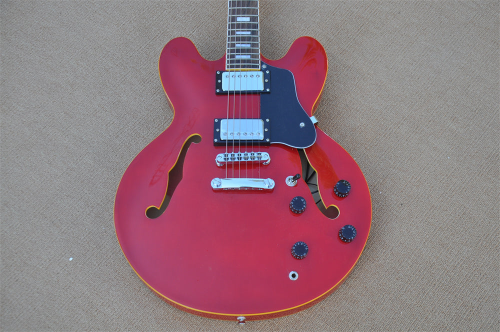 ZQN Series Semi Hollow Red Color Electric Guitar (ZQN0186)
