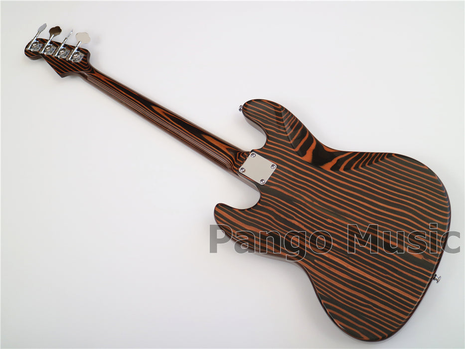 PANGO Music 4 Strings All Zebrawood Electric Bass Guitar (PJB-357)