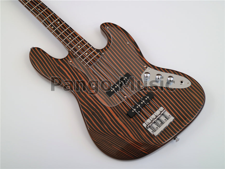 PANGO Music 4 Strings All Zebrawood Electric Bass Guitar (PJB-357)