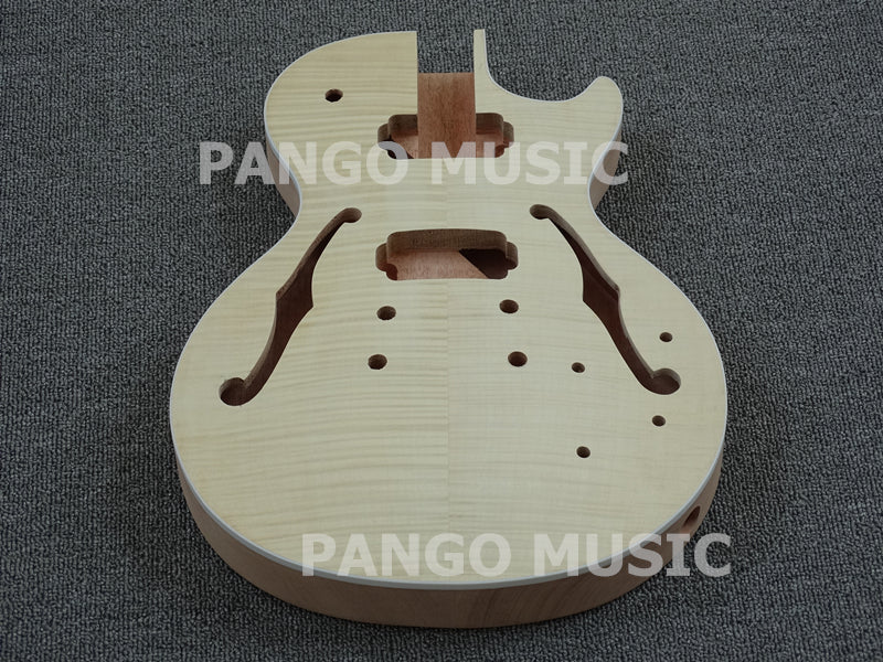 LP Semi Hollow DIY Electric Guitar Kit with Flamed Maple Top(PLP-618)