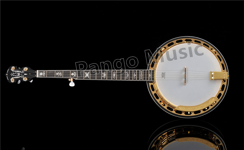 PANGO Music 5 Strings High Quality Gold Banjo (PBJ-900)