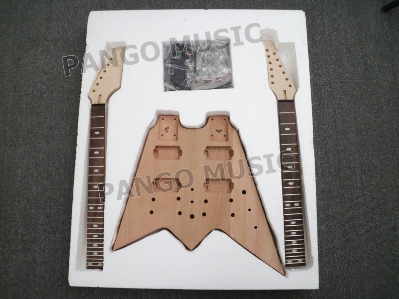 Double Neck Flying V Electric Guitar Kit (PYX-201)