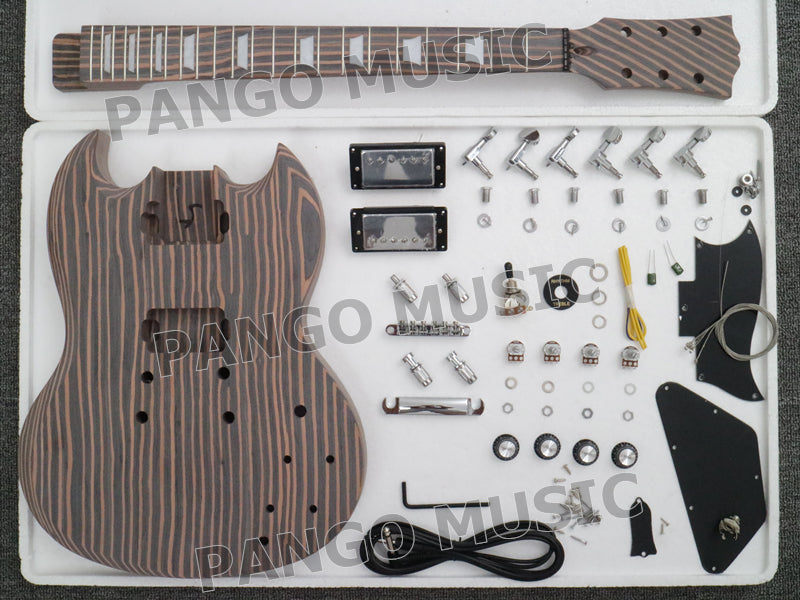 Pre-sale SG Style Zebrawood DIY Electric Guitar Kit (PSG-529)
