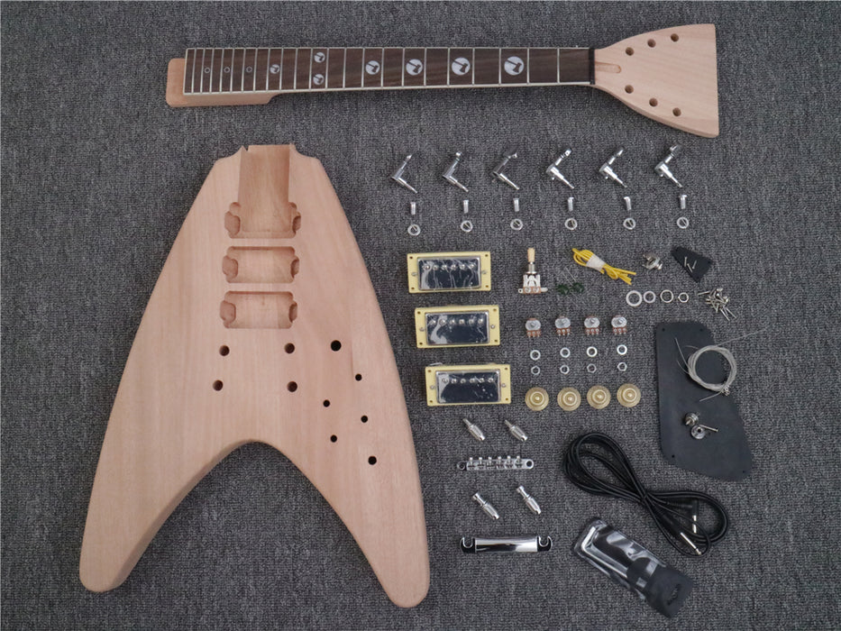 DK Series Flying V Style DIY Electric Guitar Kit (DFV-004B)