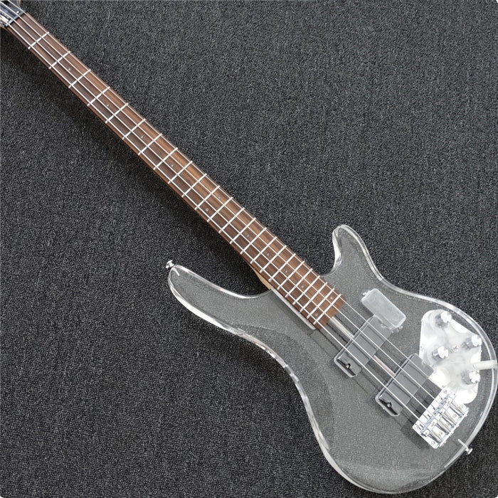4 Strings Acrylic Body Electric Bass Guitar (PAG-002)