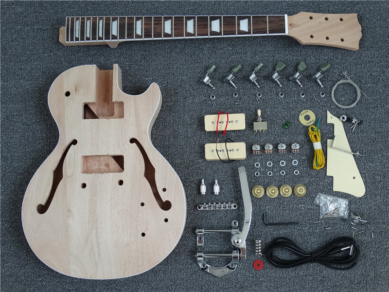 Semi Hollow Body LP Style DIY Electric Guitar Kit (PLP-617)