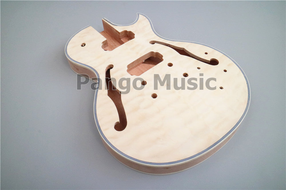 LP Semi Hollow DIY Electric Guitar Kit with Quilted Maple Top(PLP-516)