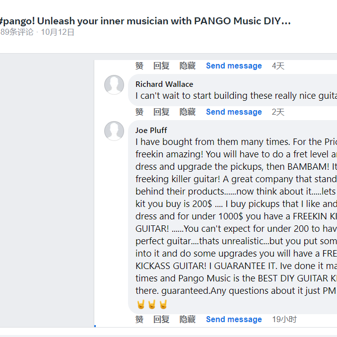 "Ive done it many times and Pango Music is the BEST DIY GUITAR KIT out there. guaranteed."