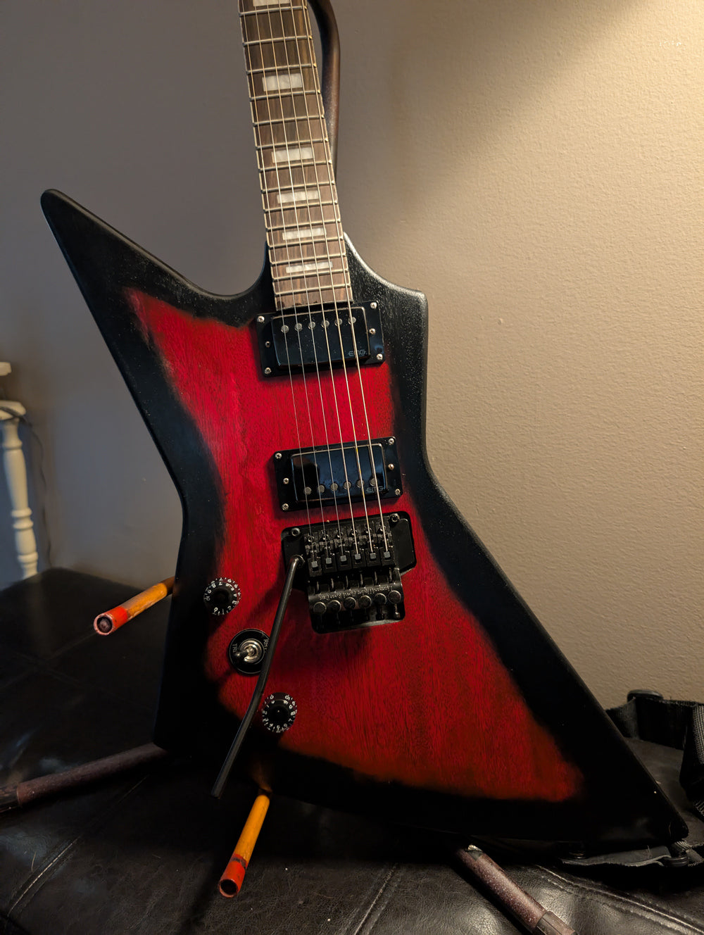 #17412 Order, Completed Guitar Photos, Based on PEX-404 Cutom Guitar Kit, Made by Elizabeth Brown (CA)