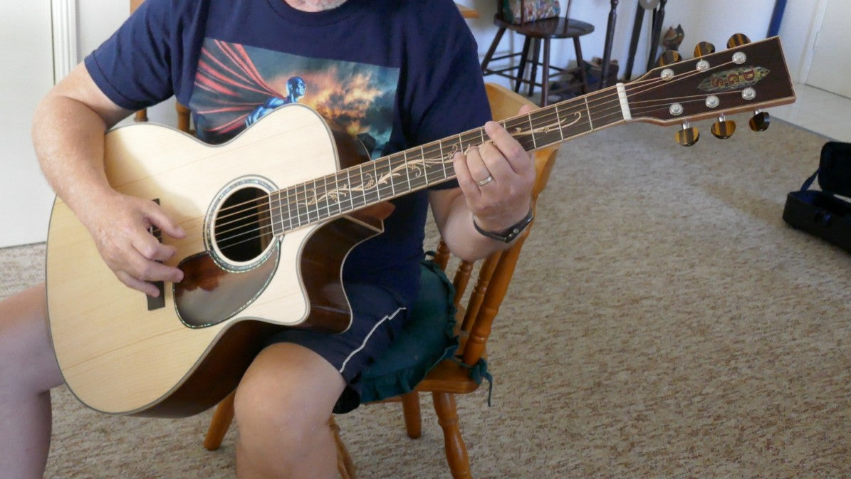 Completed Guitar, Based on PFA-959 Acoustic Guitar Kit, Made by Order #11139, Dale Smalley (Australia)