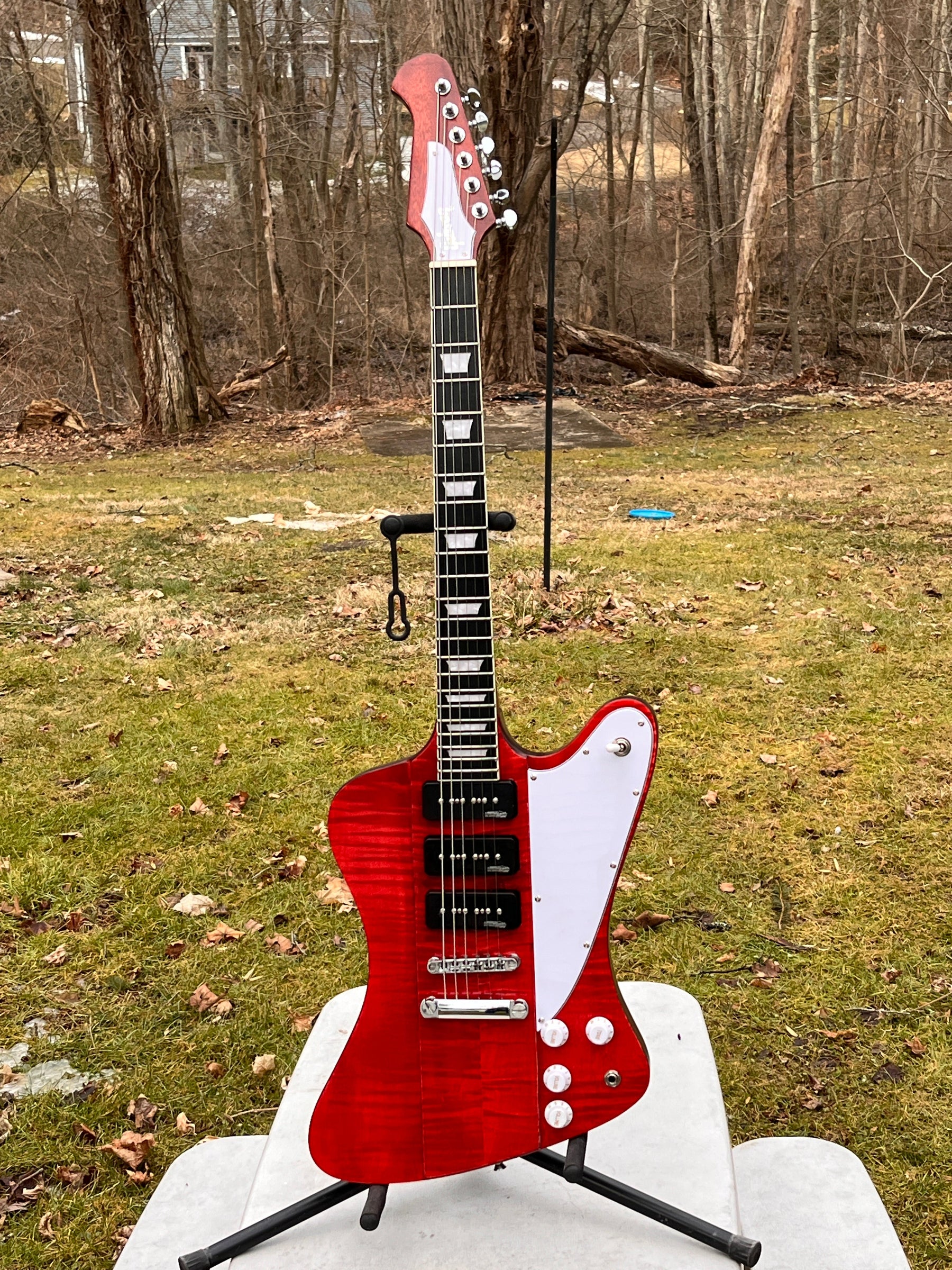 Completed Guitar, Based on PFB-513 DIY Electric Guitar Kit, Made by Vincent Sharretto (USA)