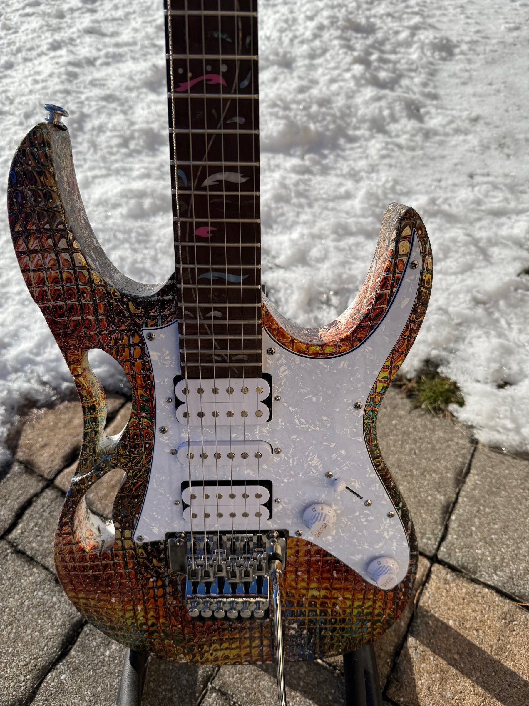 #17438 Order, Completed Guitar Photos, Based on PTM-088 DIY Electric Guitar Kit, Made by John Blathras (USA).