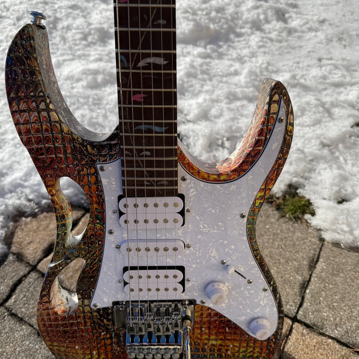 #17438 Order, Completed Guitar Photos, Based on PTM-088 DIY Electric Guitar Kit, Made by John Blathras (USA).