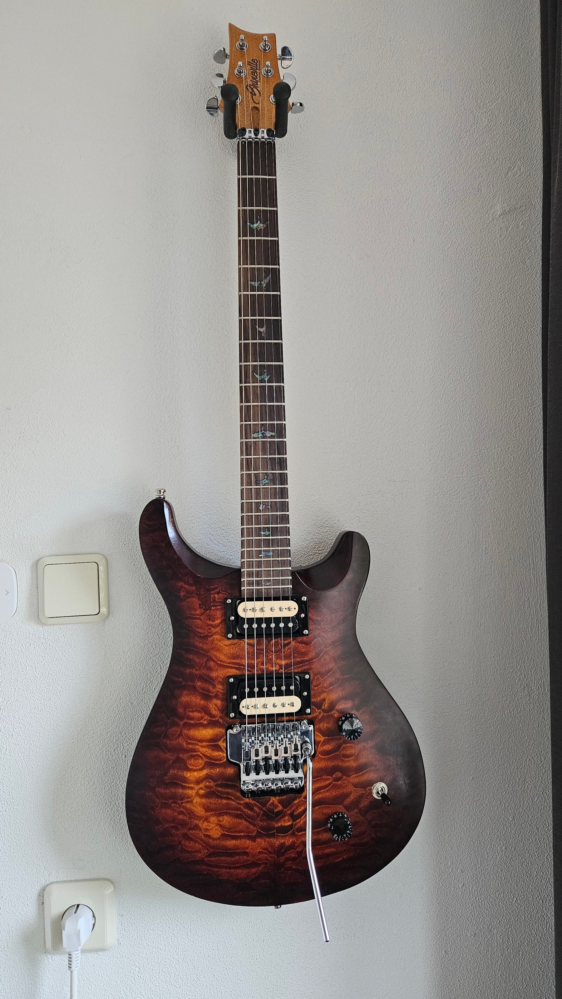 Completed Guitar, Based on PRS-716 Electric Guitar Kit, Made by Order #10542, Danny (Nederland)
