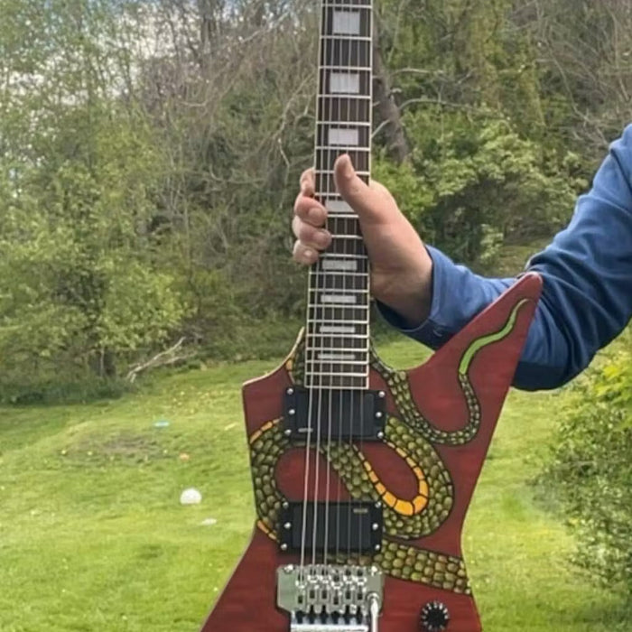 #18881 Order, Completed Guitar Photos, Based on PEX-404 DIY Electric Guitar Kit, Made by Cory Deitz (USA).