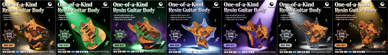 X EpoxyBurl Electric Guitar Body