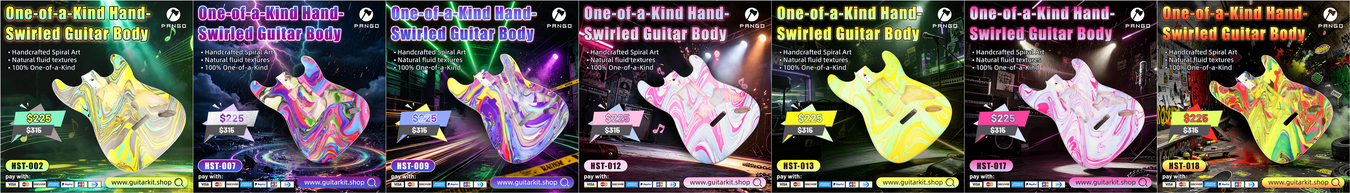 X-TL Hand-Swirled Guitar Body