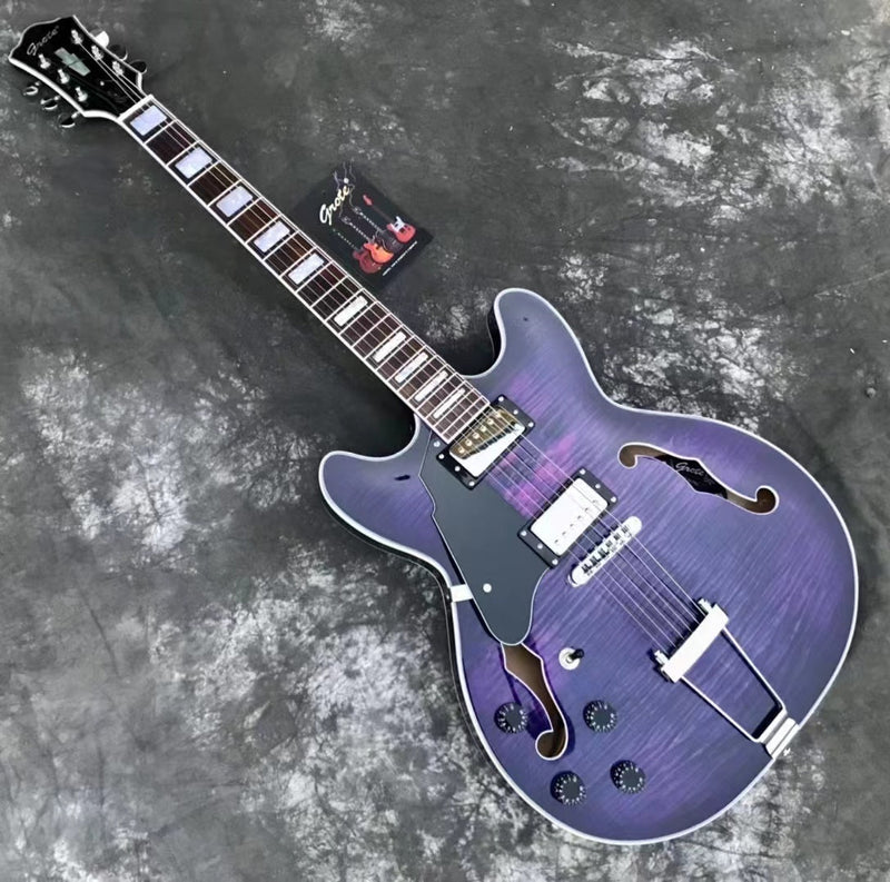 Semi Hollow Body Left Hand Electric Guitar (YMZ-029)