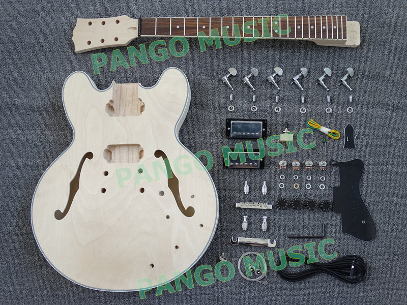 Semi-Hollow Body ES-335 Style DIY Electric Guitar Kit (PES335-54)