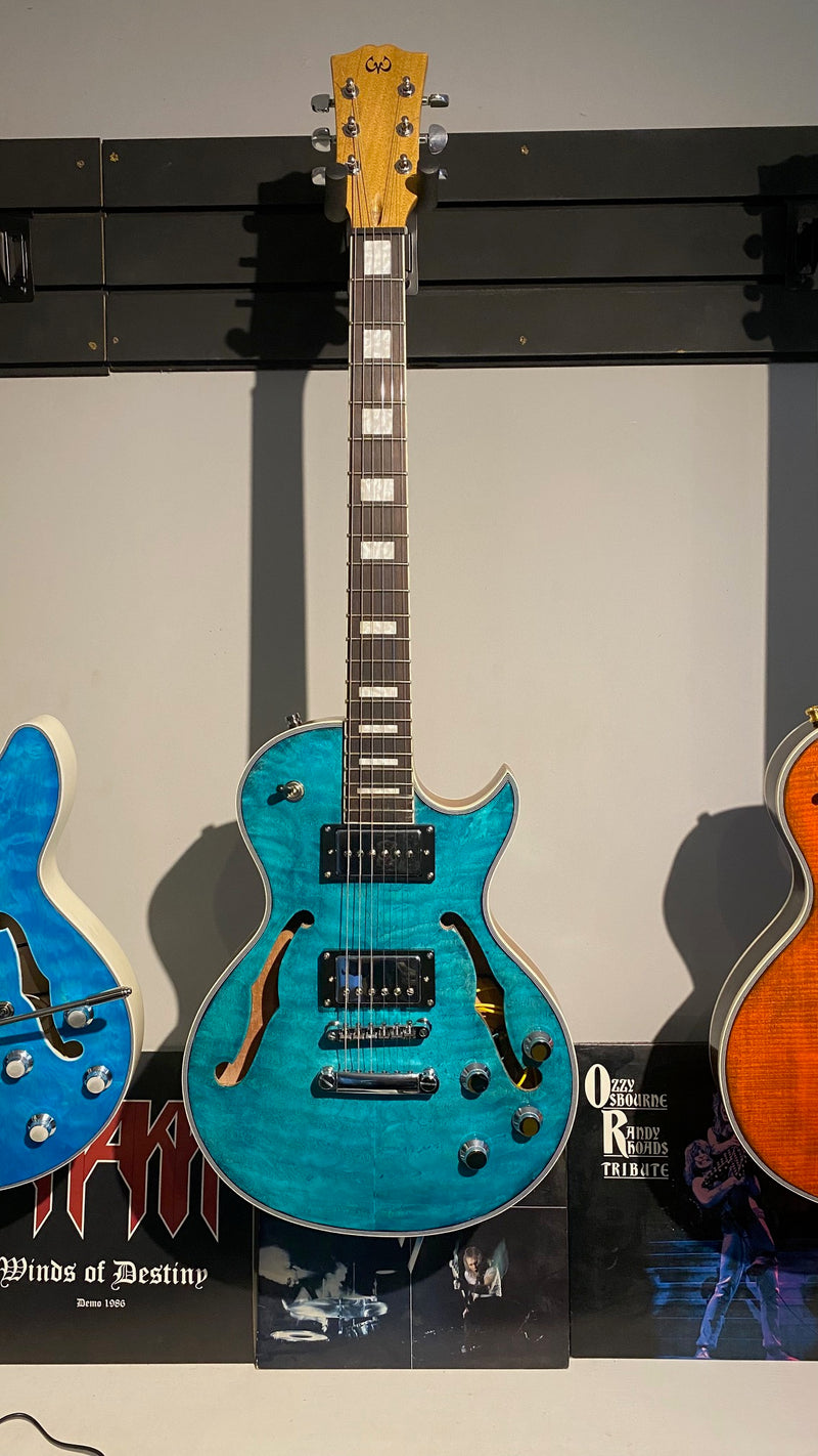 Pre-Sale LP Semi Hollow DIY Electric Guitar Kit with Quilted Maple Top(PLP-516)