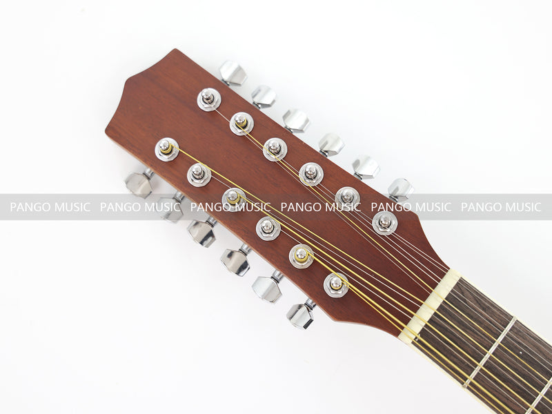 12 Strings Roundback Solid Spruce Top Acoustic Guitar (YMZ-256, Limited Edition)