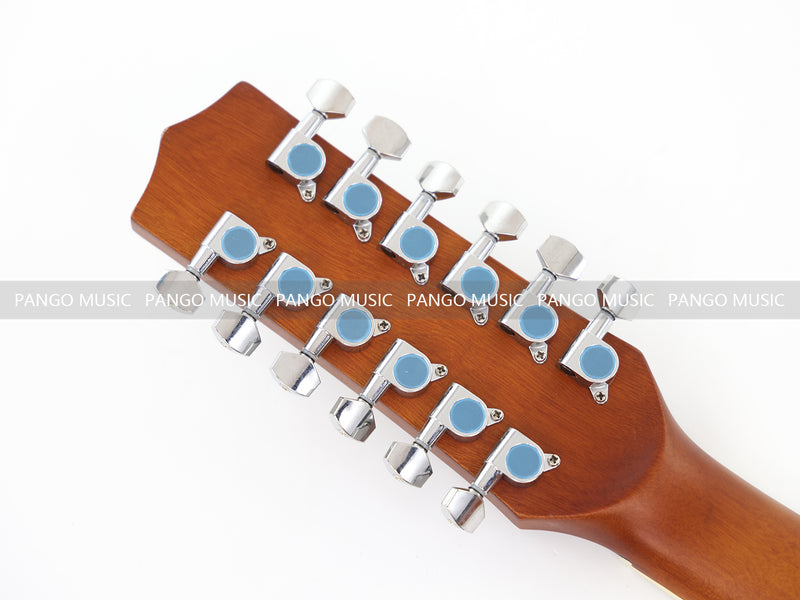 12 Strings Roundback Solid Spruce Top Acoustic Guitar (YMZ-256, Limited Edition)