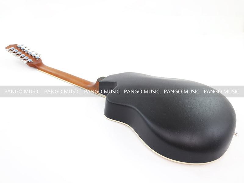 12 Strings Roundback Solid Spruce Top Acoustic Guitar (YMZ-256, Limited Edition)