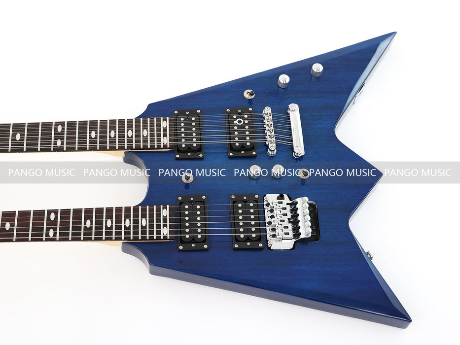 12+6 Strings Double Neck Electric Guitar (17610, No Logo, Limited Edition, Flash Sale)
