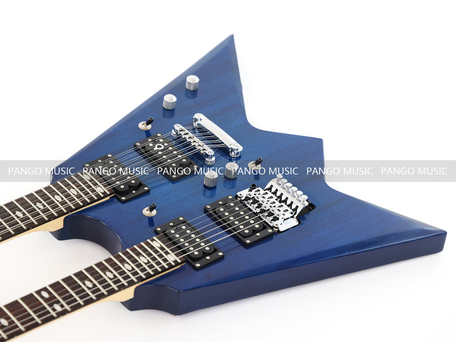 12+6 Strings Double Neck Electric Guitar (17610, No Logo, Limited Edition, Flash Sale)