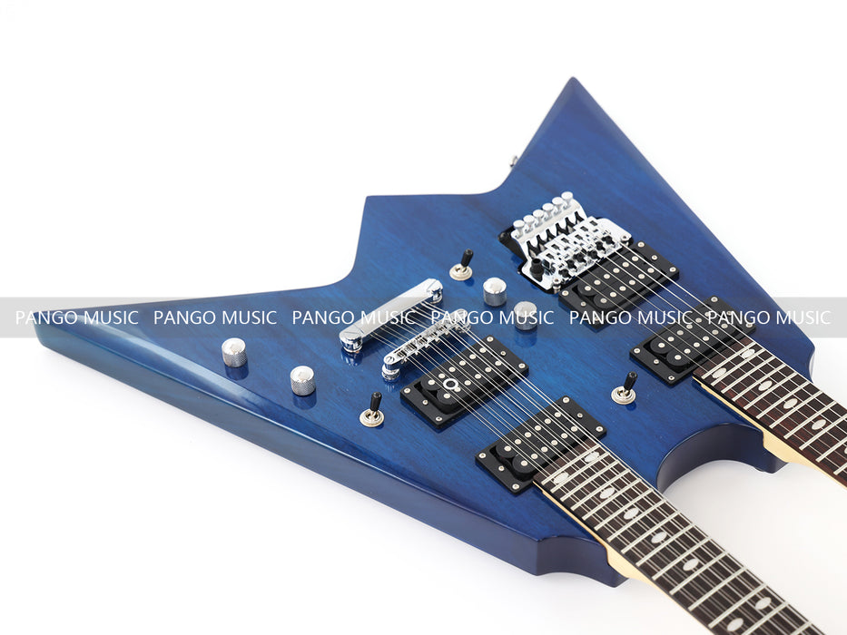 12+6 Strings Double Neck Electric Guitar (17610, No Logo, Limited Edition, Flash Sale)