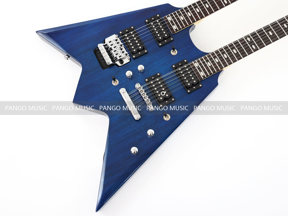 12+6 Strings Double Neck Electric Guitar (17610, No Logo, Limited Edition, Flash Sale)