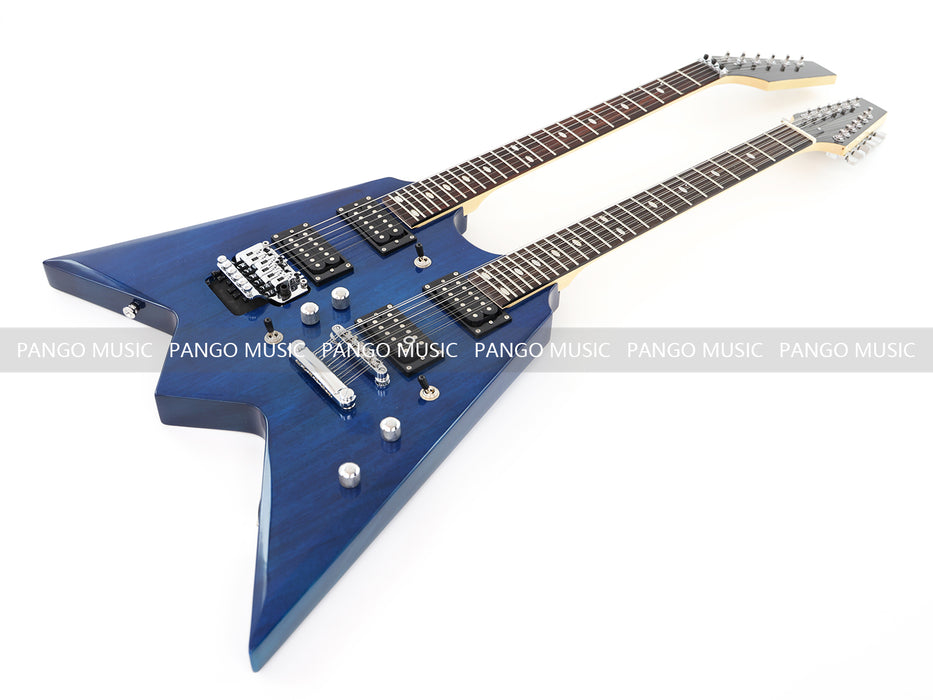 12+6 Strings Double Neck Electric Guitar (17610, No Logo, Limited Edition, Flash Sale)