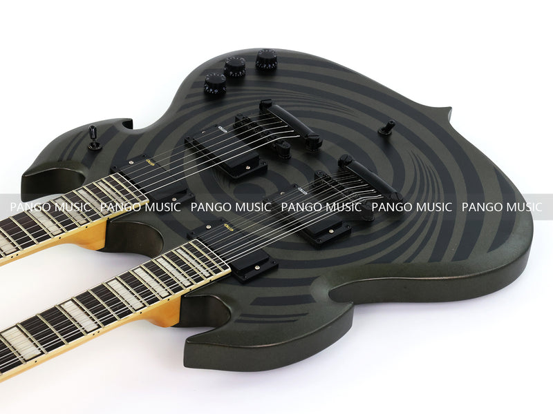 12‑String + 6‑String Double Neck Electric Guitar (LE-400, B Level)