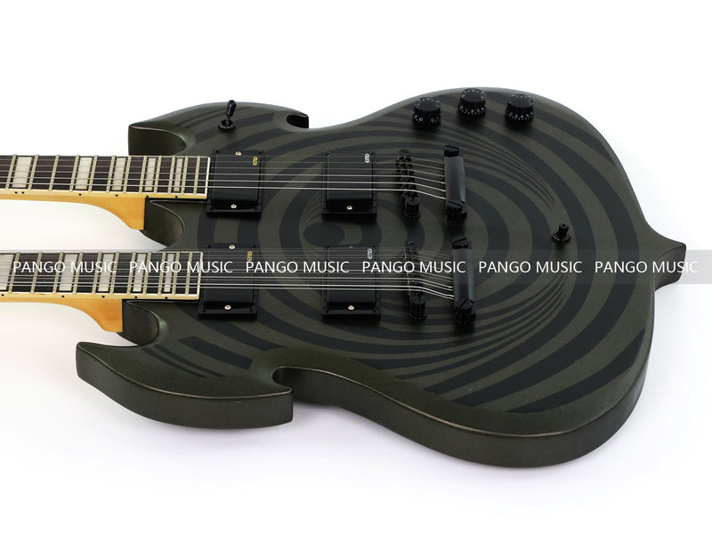 12‑String + 6‑String Double Neck Electric Guitar (LE-400, B Level)