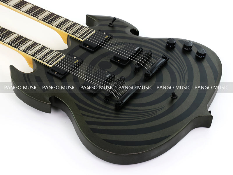 12‑String + 6‑String Double Neck Electric Guitar (LE-400, B Level)