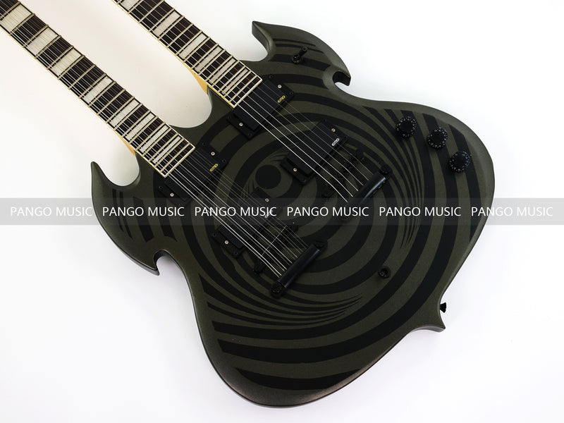 12‑String + 6‑String Double Neck Electric Guitar (LE-400, B Level)