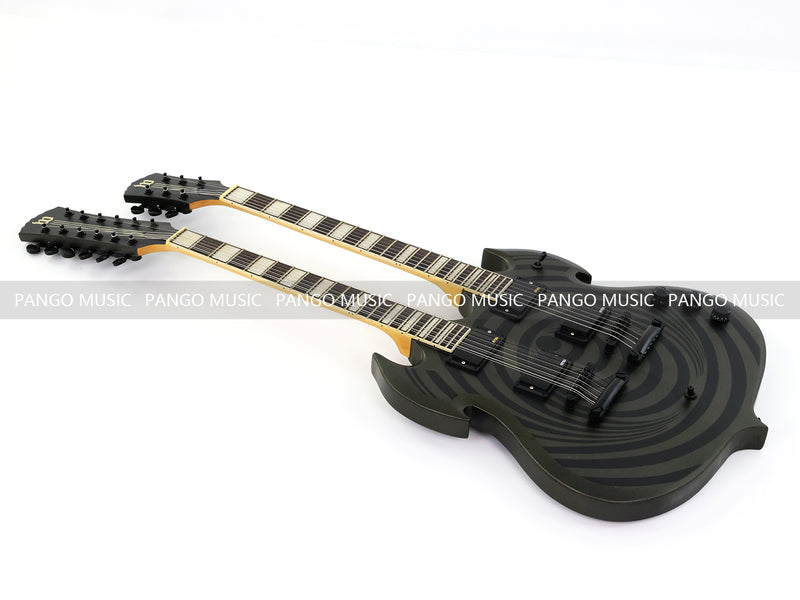 12‑String + 6‑String Double Neck Electric Guitar (LE-400, B Level)