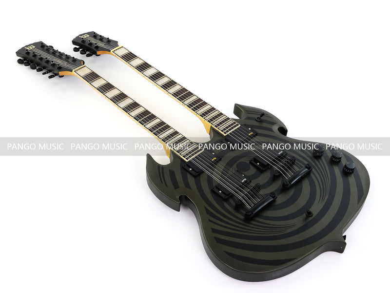 12‑String + 6‑String Double Neck Electric Guitar (LE-400, B Level)
