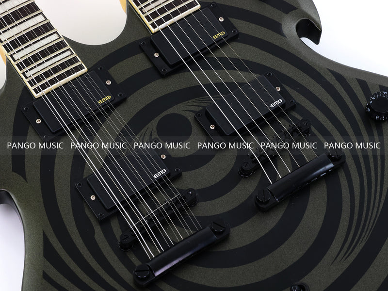 12‑String + 6‑String Double Neck Electric Guitar (LE-400, B Level)
