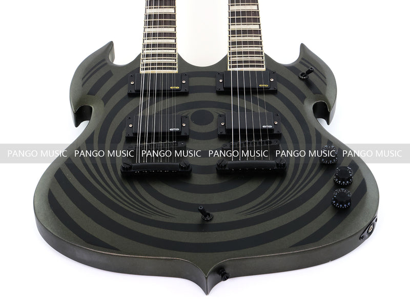 12‑String + 6‑String Double Neck Electric Guitar (LE-400, B Level)