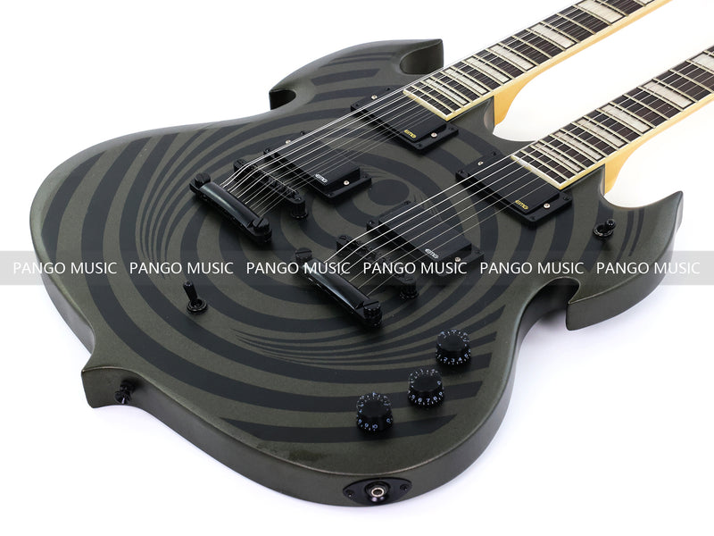 12‑String + 6‑String Double Neck Electric Guitar (LE-400, B Level)