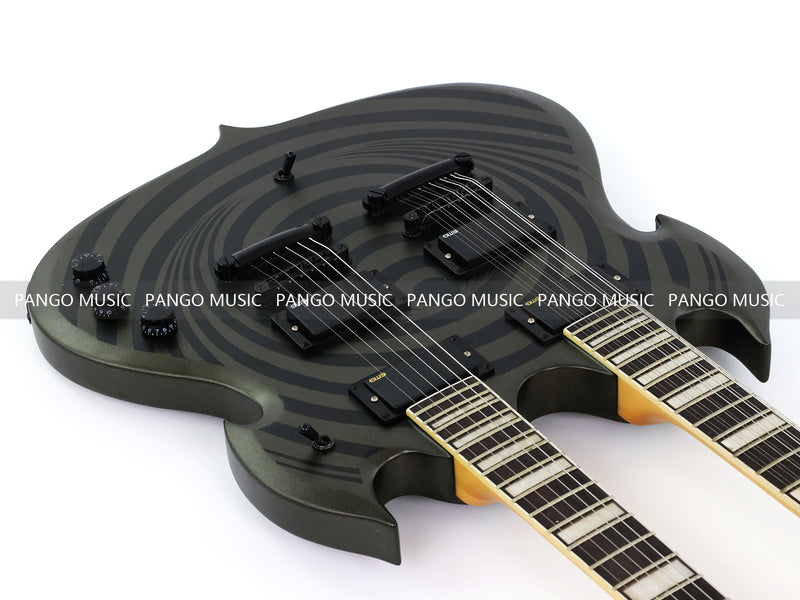 12‑String + 6‑String Double Neck Electric Guitar (LE-400, B Level)