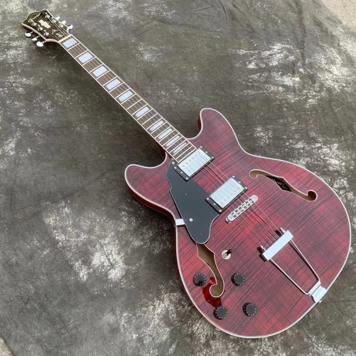 Semi Hollow Body Left Hand Electric Guitar (YMZ-071)