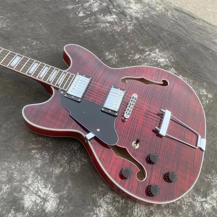 Semi Hollow Body Left Hand Electric Guitar (YMZ-071)