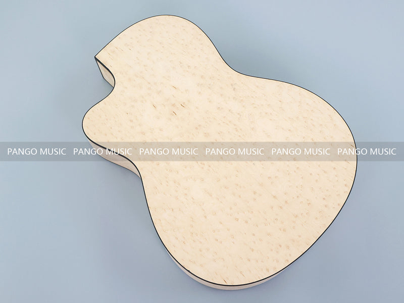 39 Inch Cutaway Solid Spruce Top AA Birdseye Maple Veneer Back & Sides DIY Classical Guitar Kit (11388)