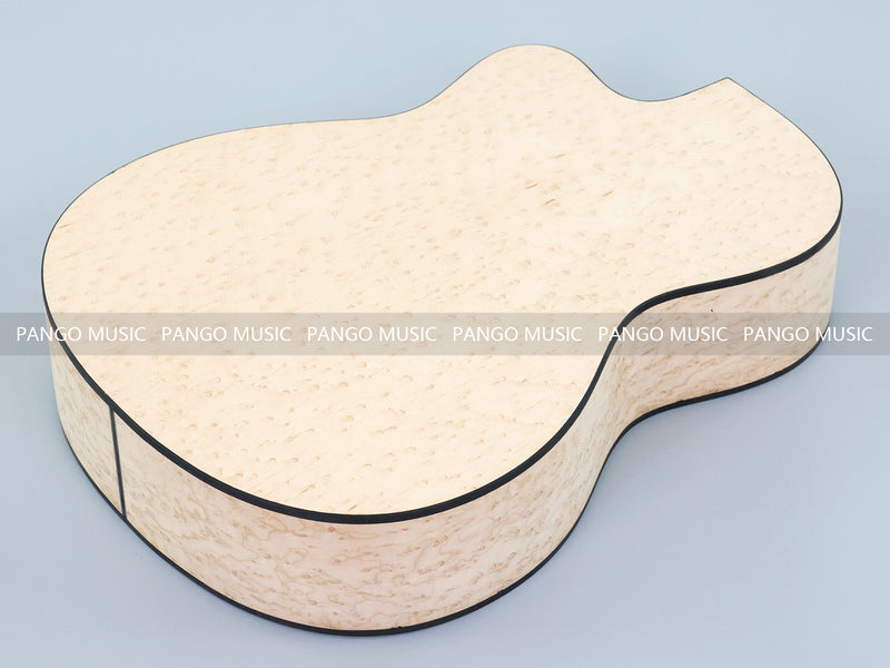39 Inch Cutaway Solid Spruce Top AA Birdseye Maple Veneer Back & Sides DIY Classical Guitar Kit (11388)