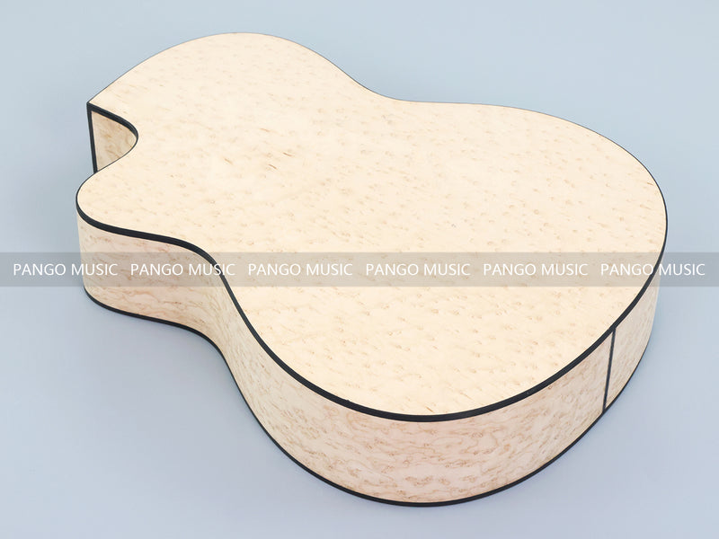39 Inch Cutaway Solid Spruce Top AA Birdseye Maple Veneer Back & Sides DIY Classical Guitar Kit (11388)