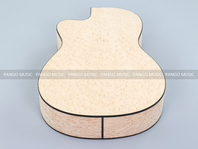 39 Inch Cutaway Solid Spruce Top AA Birdseye Maple Veneer Back & Sides DIY Classical Guitar Kit (11388)