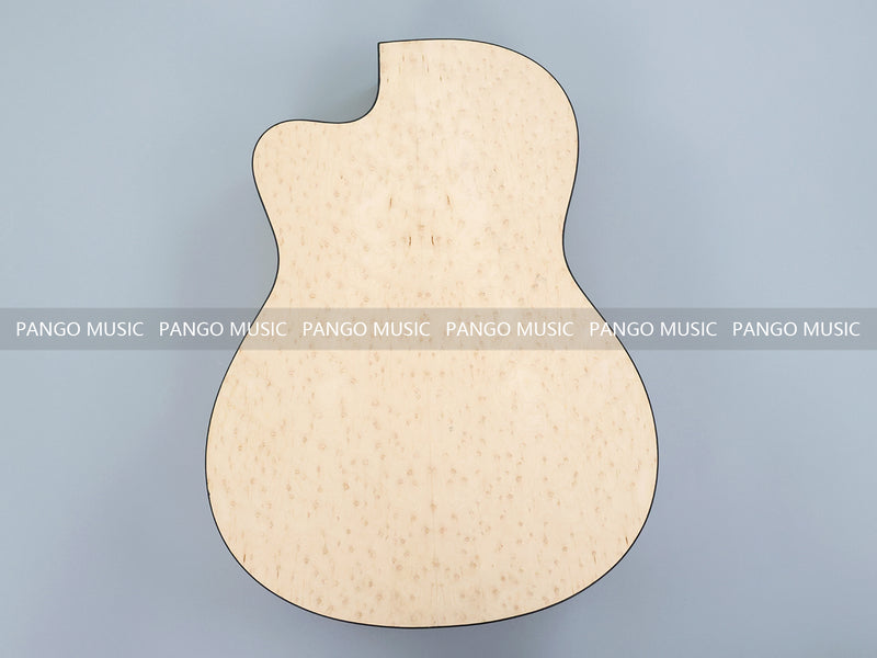 39 Inch Cutaway Solid Spruce Top AA Birdseye Maple Veneer Back & Sides DIY Classical Guitar Kit (11388)